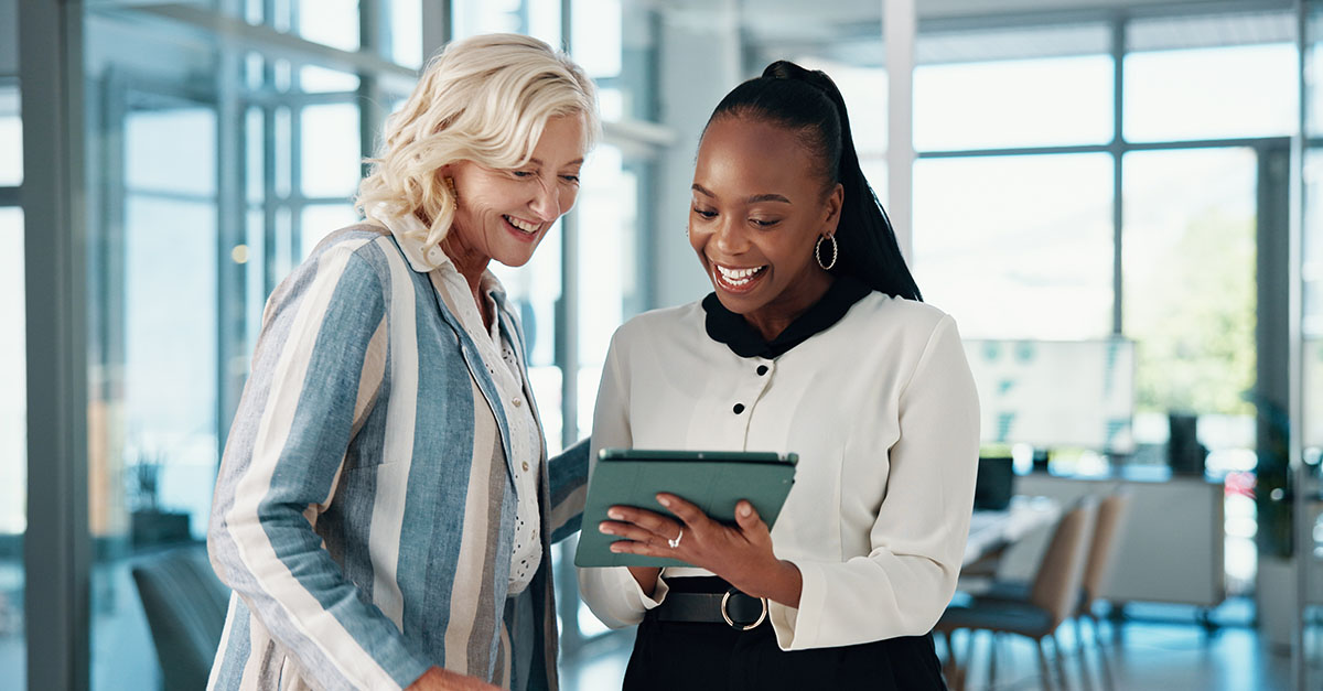 Employees enjoying their fully integrated business communication solutions.